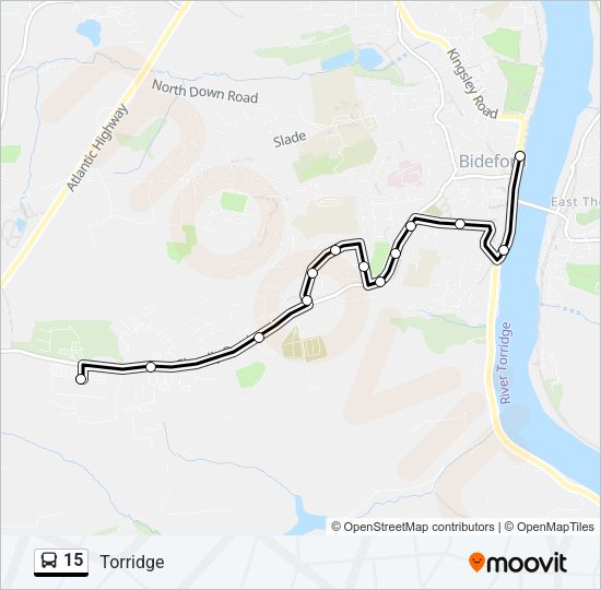 15 Bus Line Map