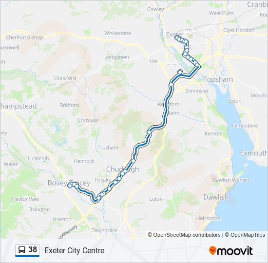 38 Bus Line Map