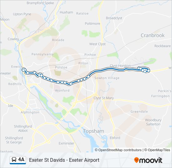 4A Bus Line Map