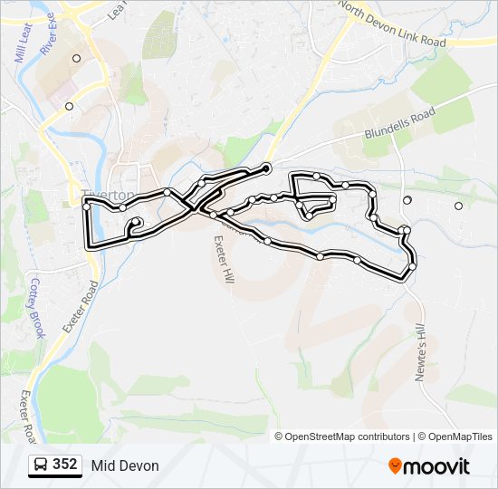 352 Bus Line Map