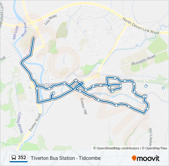 352 bus Line Map