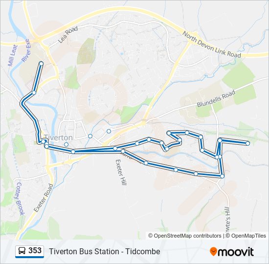 353 bus Line Map