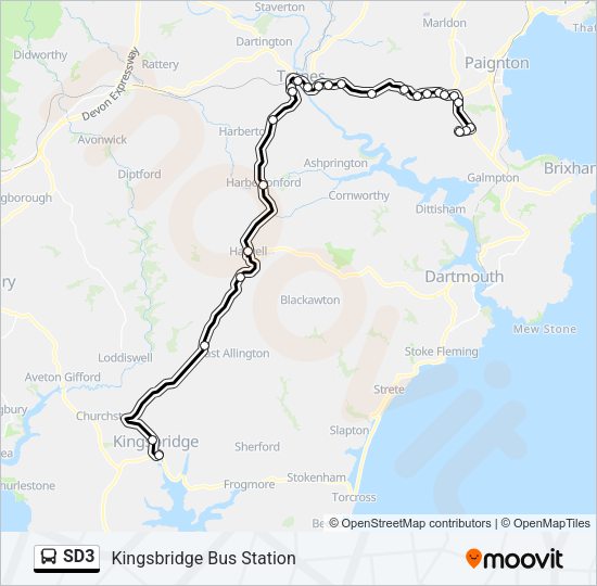 SD3 Bus Line Map