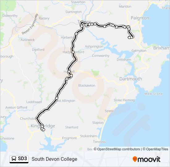 SD3 Bus Line Map