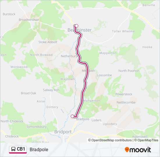 cb1 Route: Schedules, Stops & Maps - Bradpole (Updated)