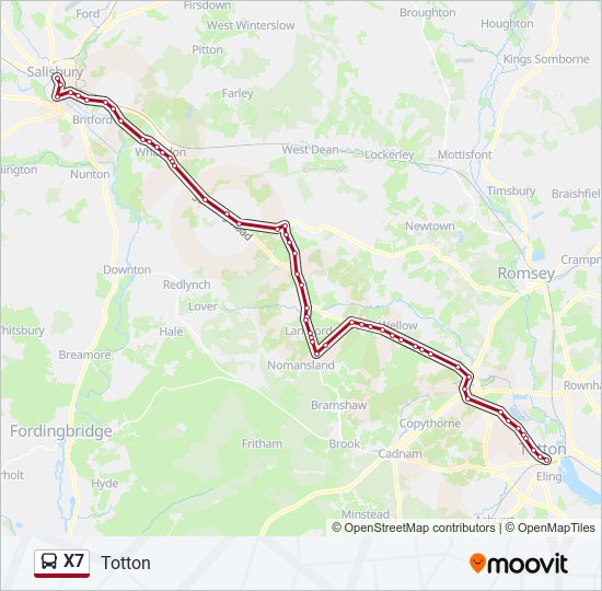 x7 Route Schedules, Stops & Maps Totton (Updated)