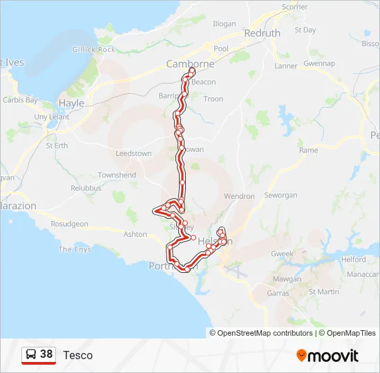 38 Route: Schedules, Stops & Maps - Tesco (Updated)