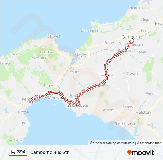 39A Bus Line Map