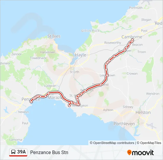 39A Bus Line Map