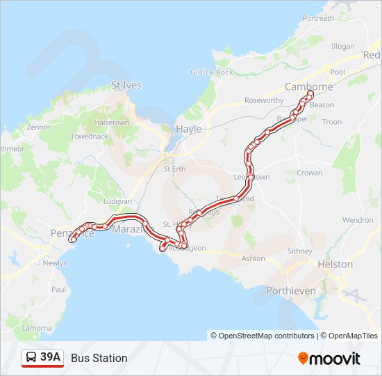 39A Bus Line Map