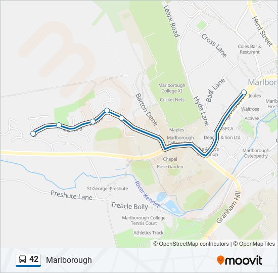 42 Bus Line Map