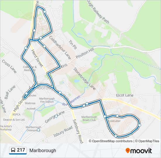 217 Bus Line Map