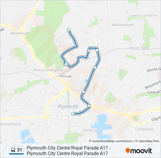 31 Bus Line Map