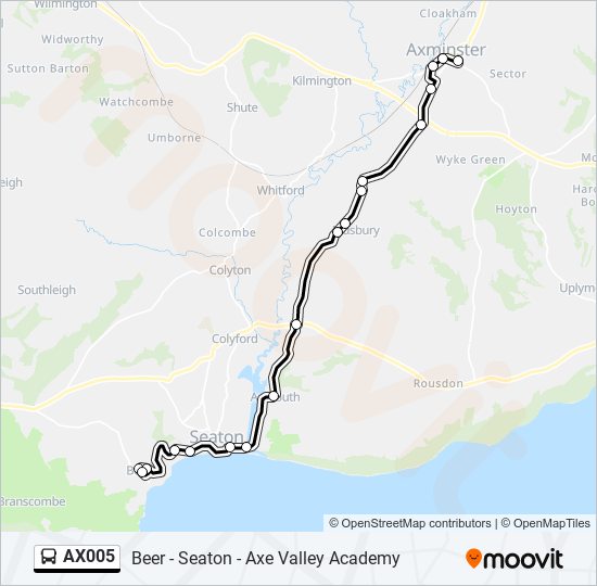 AX005 Bus Line Map