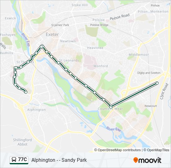 77c Route: Schedules, Stops & Maps - Sandy Gate (Updated)