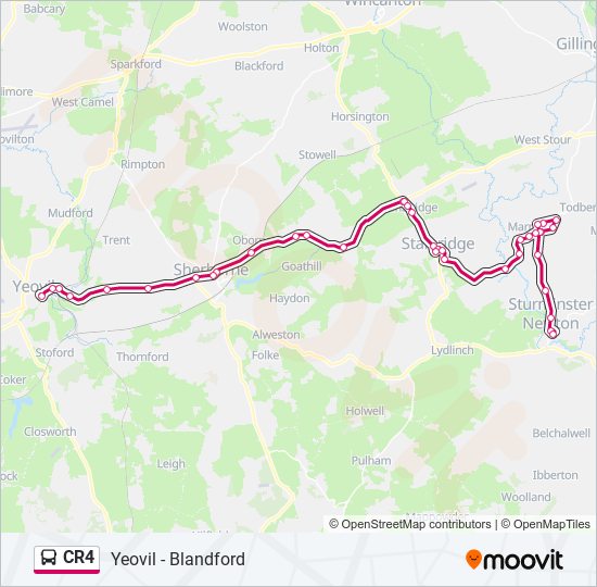 cr4 Route: Schedules, Stops & Maps - Sturminster Newton (Updated)