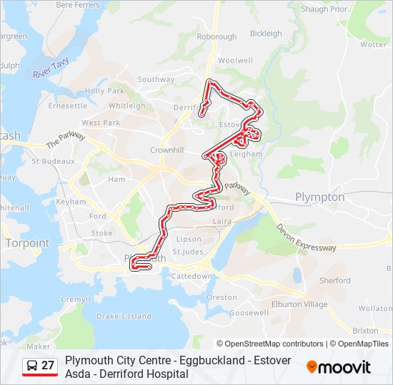 27 bus Line Map