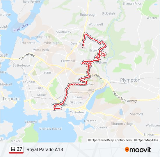 27 Bus Line Map