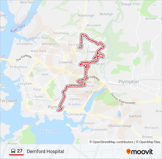 27 Bus Line Map