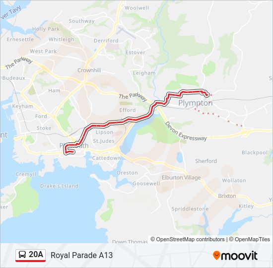 20A Bus Line Map