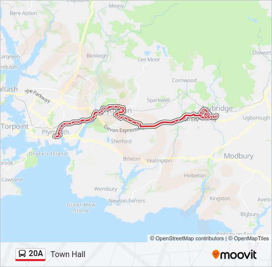 20A Bus Line Map