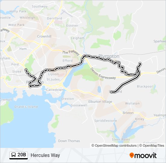 20B Bus Line Map