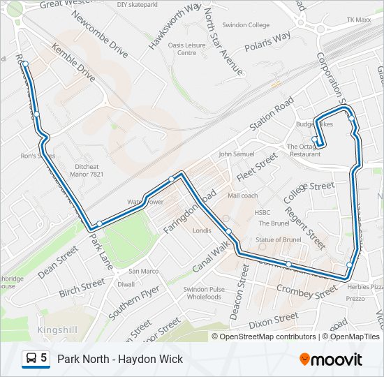 5 Route Schedules, Stops & Maps Swindon (Updated)