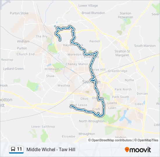 11 Bus Line Map
