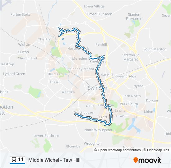 11 Bus Line Map