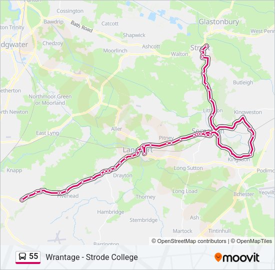 55 Bus Line Map