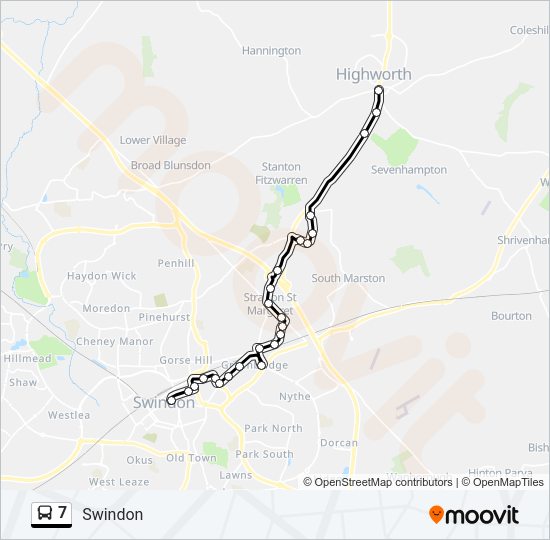 7 Bus Line Map