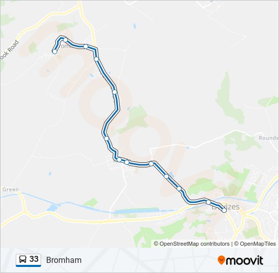 33 Bus Line Map
