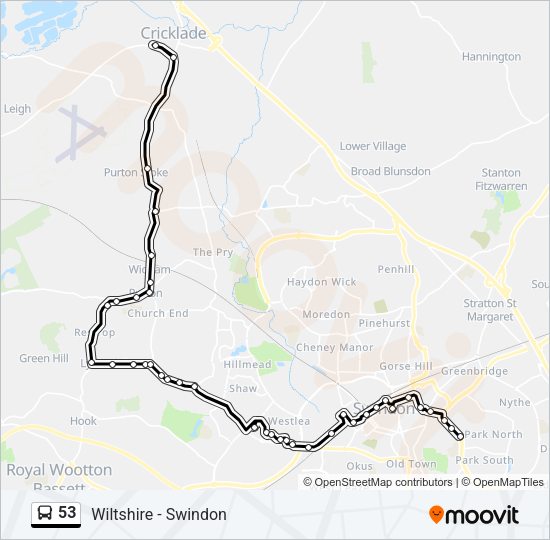 53 Bus Line Map