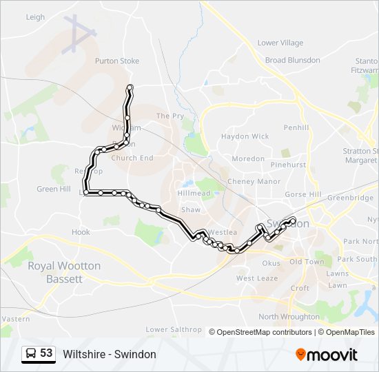 53 Bus Line Map