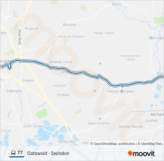 77 Bus Line Map