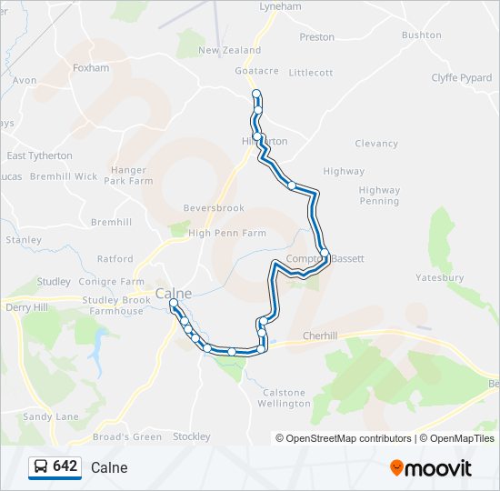 642 Route Schedules, Stops & Maps Calne (Updated)