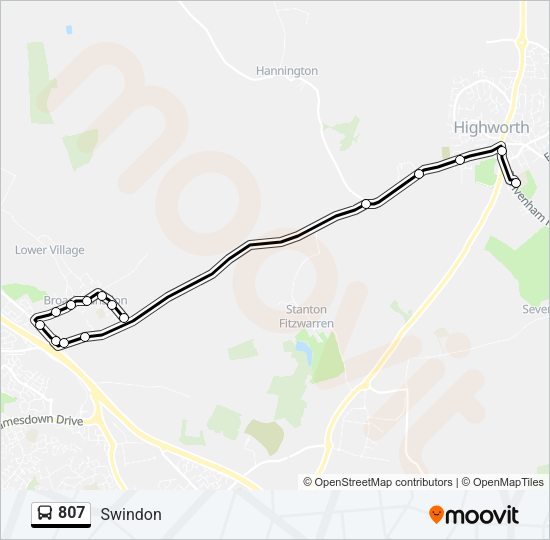 807 Bus Line Map