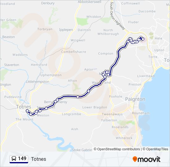 149 Bus Line Map