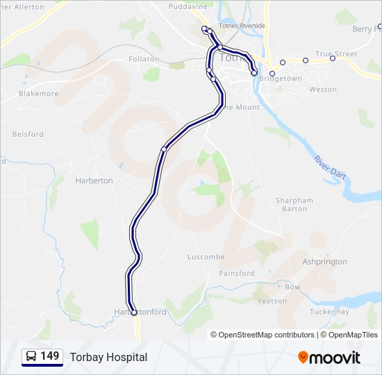 149 Bus Line Map