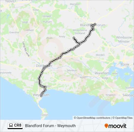 CR8 Bus Line Map