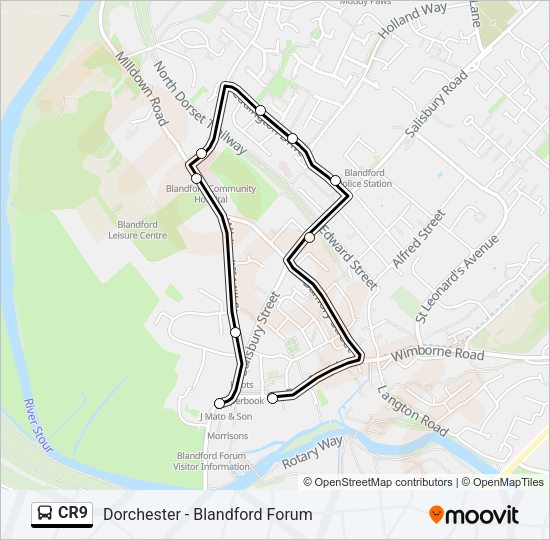 CR9 Bus Line Map