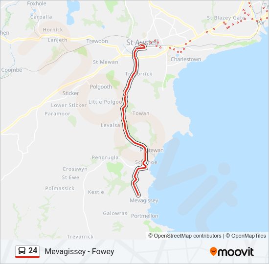 24 Bus Line Map