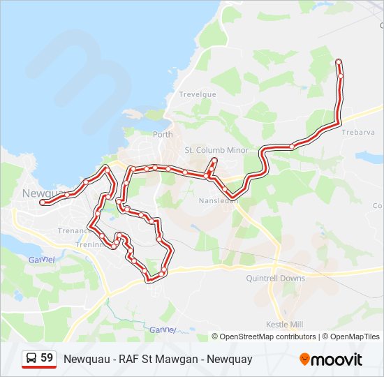 59 Bus Line Map