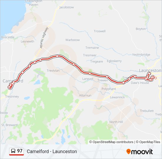 97 Bus Line Map