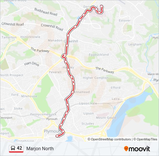 42 Bus Line Map