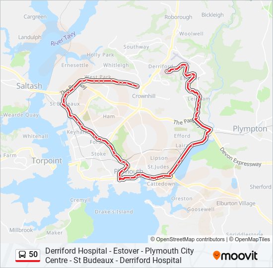 50 Route: Schedules, Stops & Maps - Crownhill (Updated)