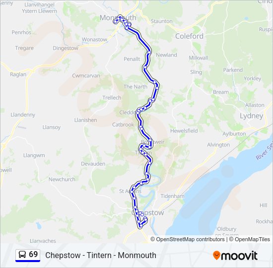 69 Bus Line Map