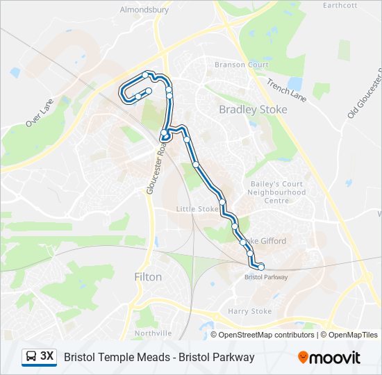 3x Route Schedules, Stops & Maps Aztec West (Updated)