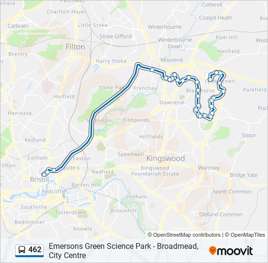 462 bus Line Map