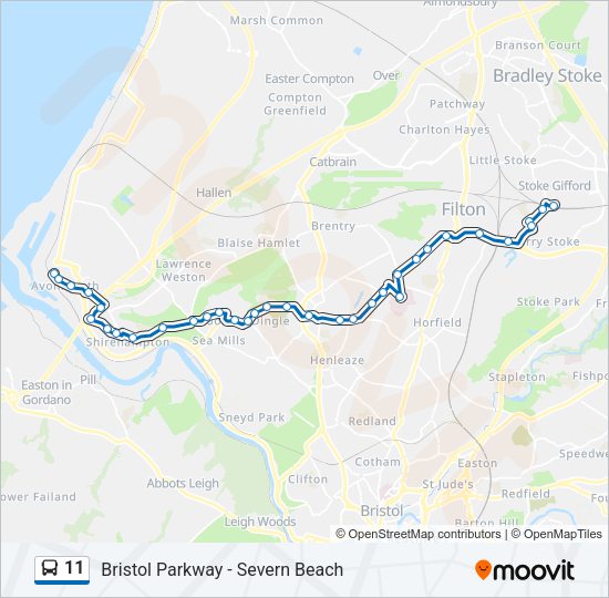 11 Bus Line Map